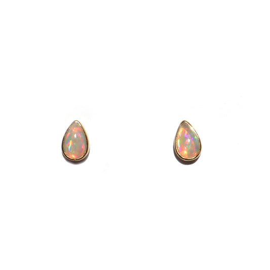 Opal Teardrop Studs