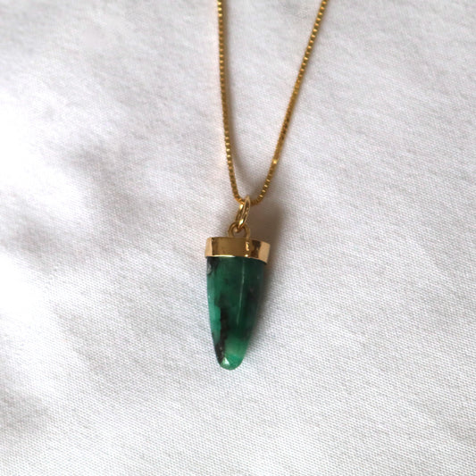 Emerald Sinker Pendant