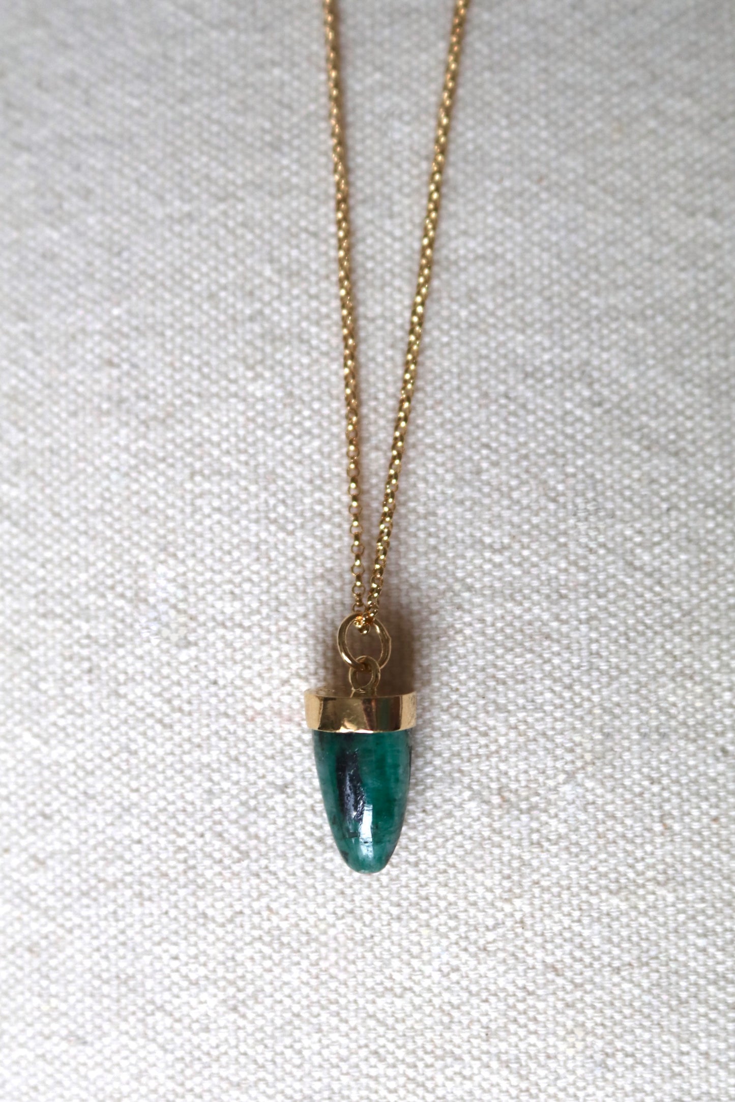 Emerald Sinker Pendant