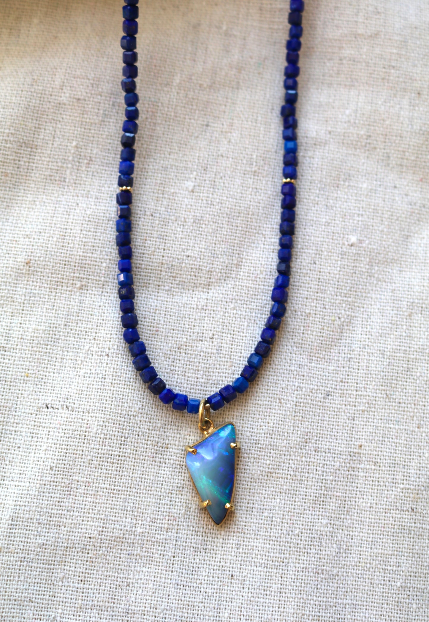 Opal & Lapis Necklace