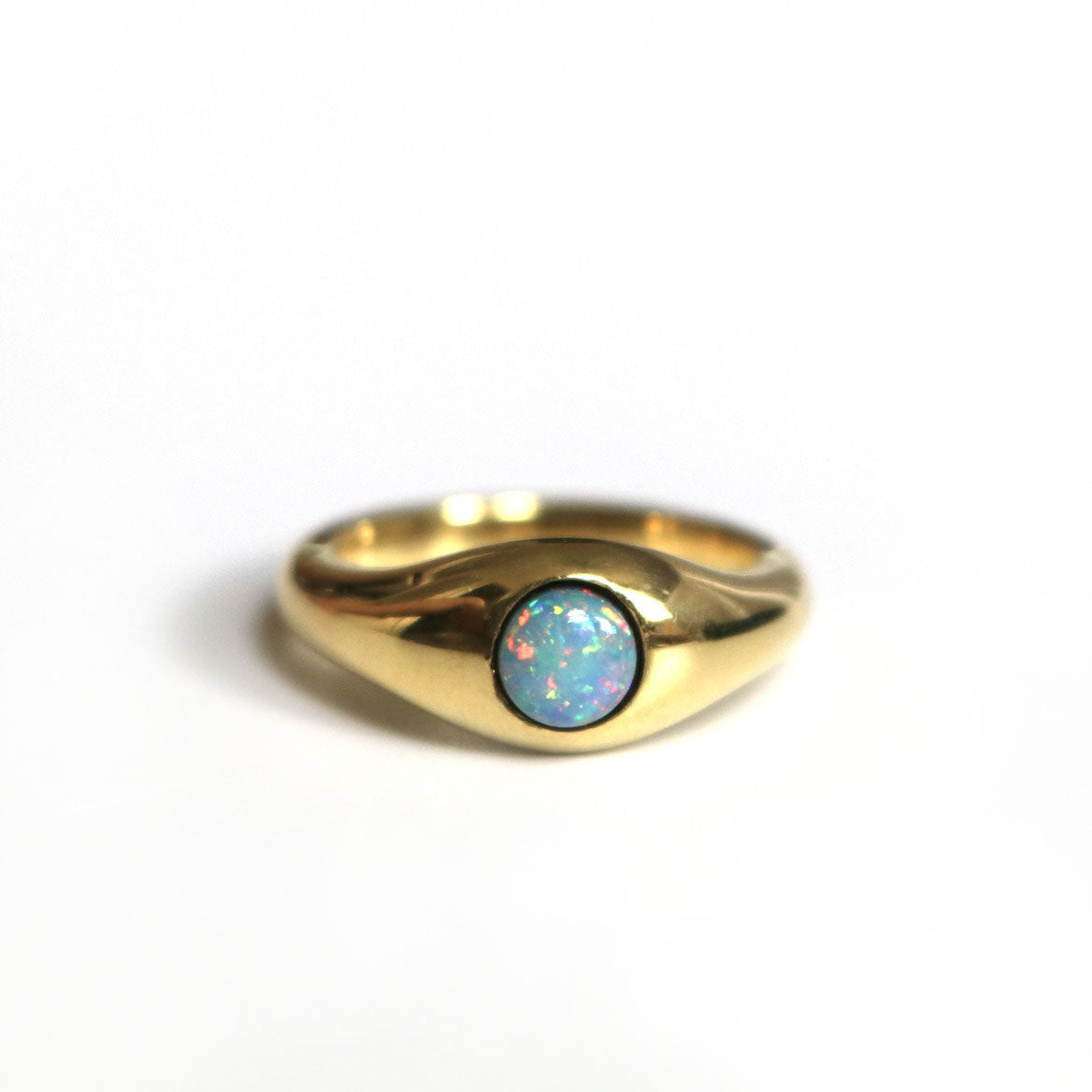 Doublet Opal Dome Pinky Ring