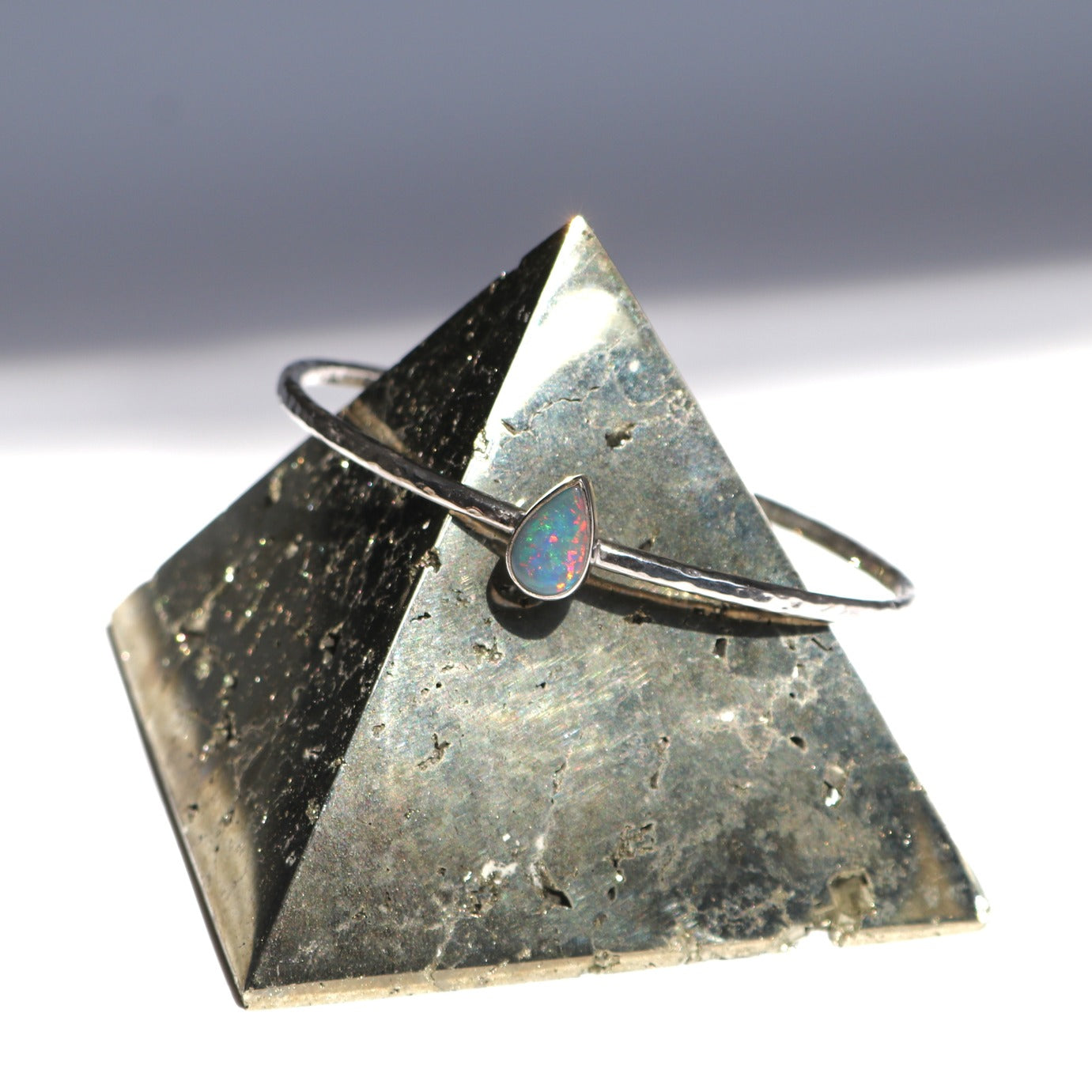 Doublet Opal Teardrop Bangle