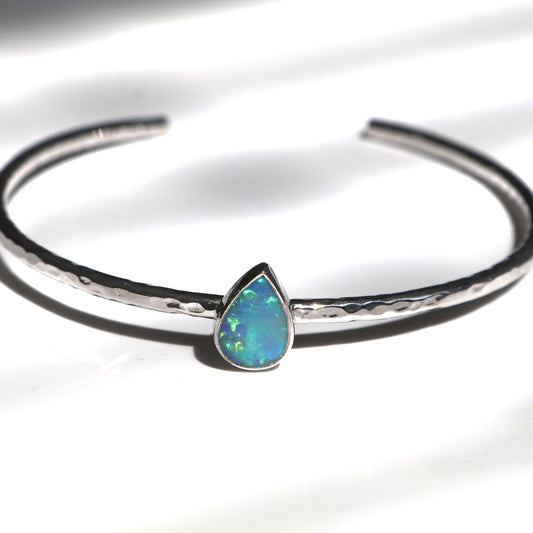Doublet Opal Teardrop Bangle
