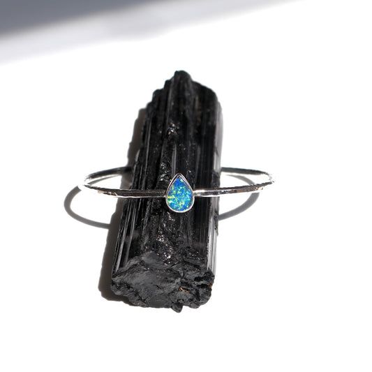 Doublet Opal Teardrop Bangle