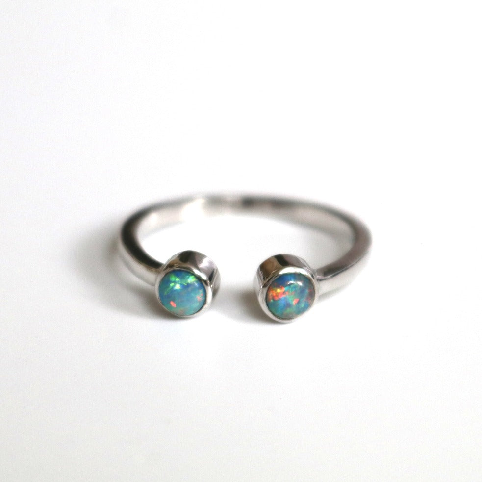 Doublet Opal Pinky Ring
