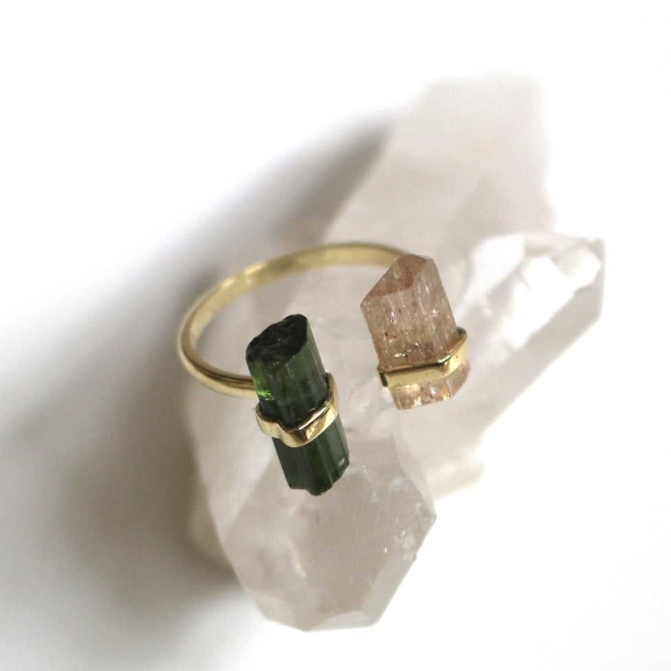Tourmaline and Imperial Topaz Ring